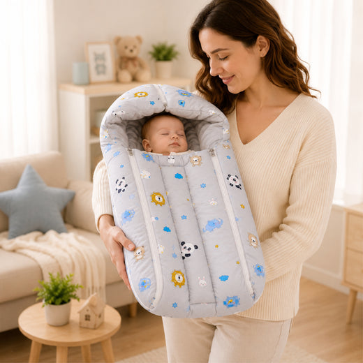 3-in-1 Baby Sleeping Bag with Carry Nest & Soft Mattress | Newborn Baby Bed 0–12 Months