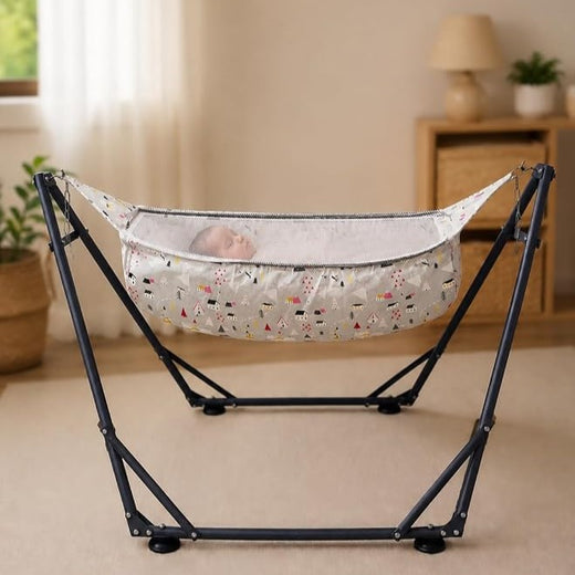 Foldable Baby Cradle Swing with Stand | Portable Baby Jhula