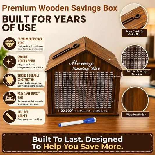 Wooden Money Saving Box